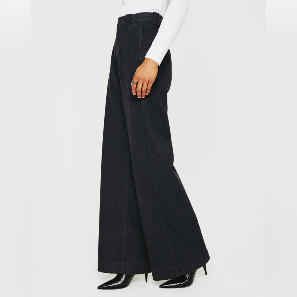 AG Adriano Goldschmied Black Wide-Leg Jeans - Picture 2 of 10